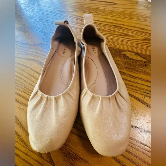 Cole Haan Nude Leather Ballet Flats (shoe17) - Picture 2 of 7